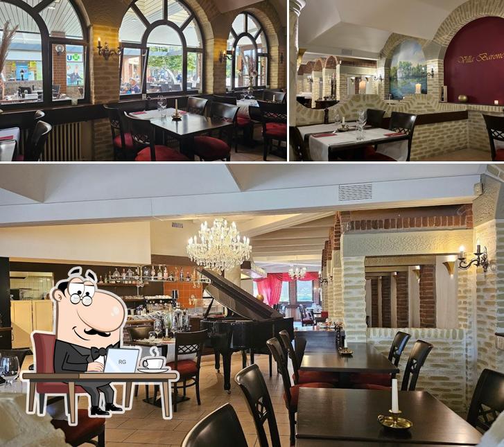 Gli interni di Villa Barone Ristorante Pizzeria