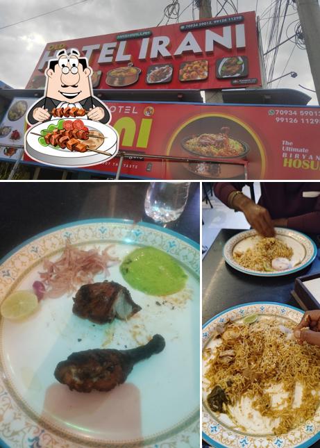Among different things one can find food and exterior at IRANI HOTEL