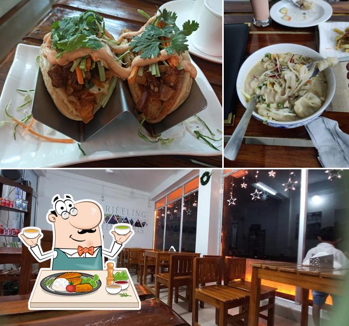 Among different things one can find food and interior at Darjeeling Vibes Restaurant
