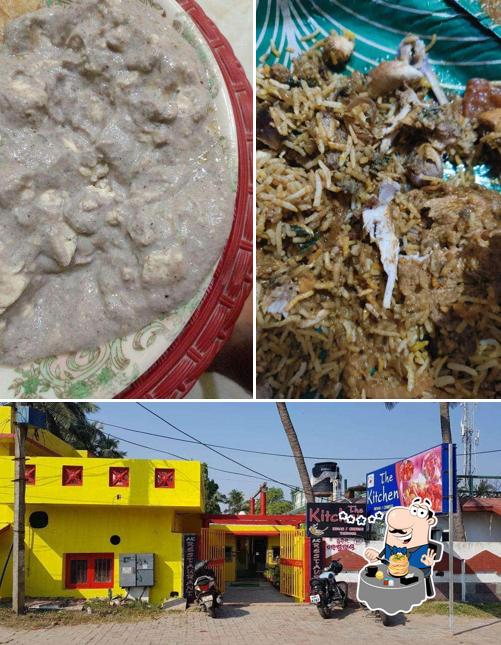 The picture of food and exterior at The Kitchen