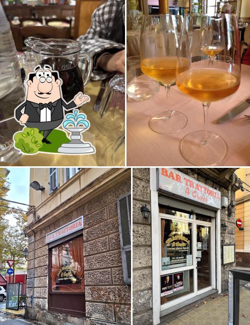 La esterno e bevanda del ristorante