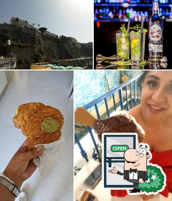 La esterno e cibo del ristorante