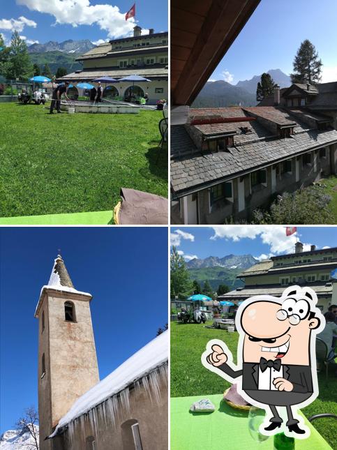 La parte esterna è una caratteristica importante di Chesa Grischa