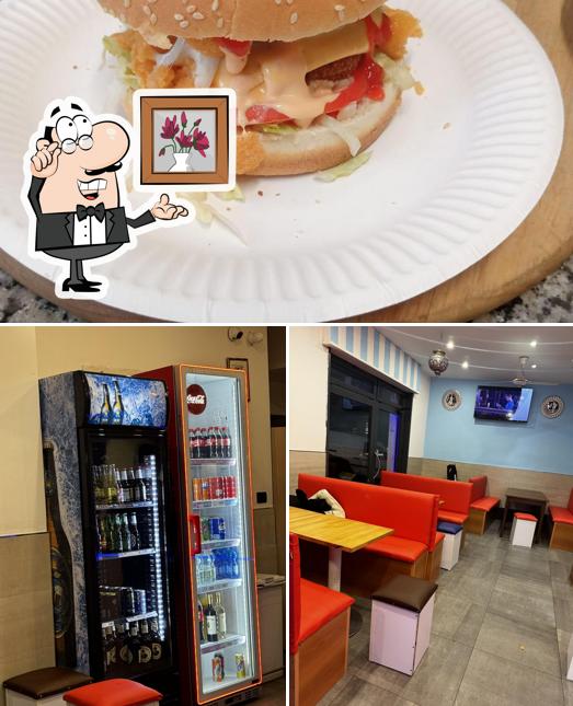 La interni e cibo del ristorante