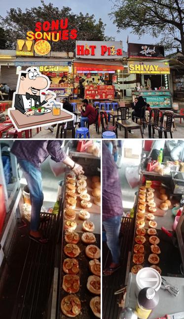 This is the picture showing food and interior at Shivay Sandwich