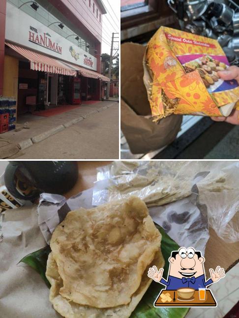 Among various things one can find food and exterior at Hotel Hanuman