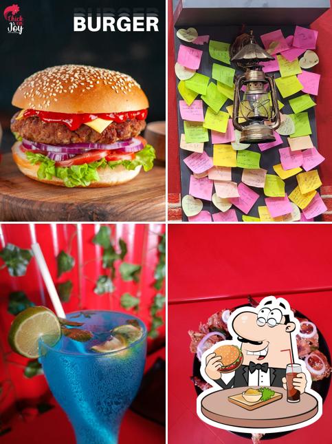 Hamburger at Chick En Joy