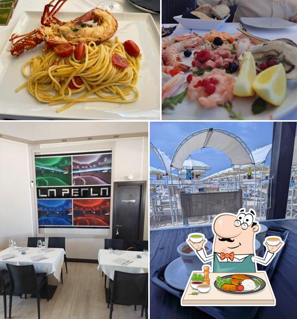 Tra le diverse cose da Lido La Perla si possono trovare la cibo e interni