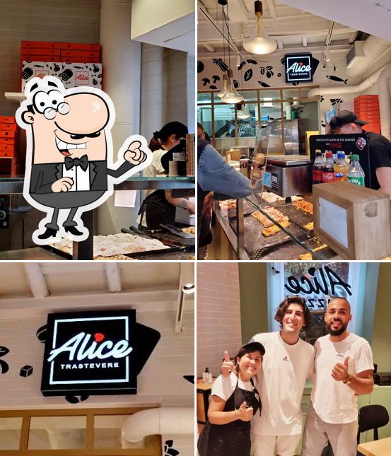 Gli interni di Alice Pizza Trastevere