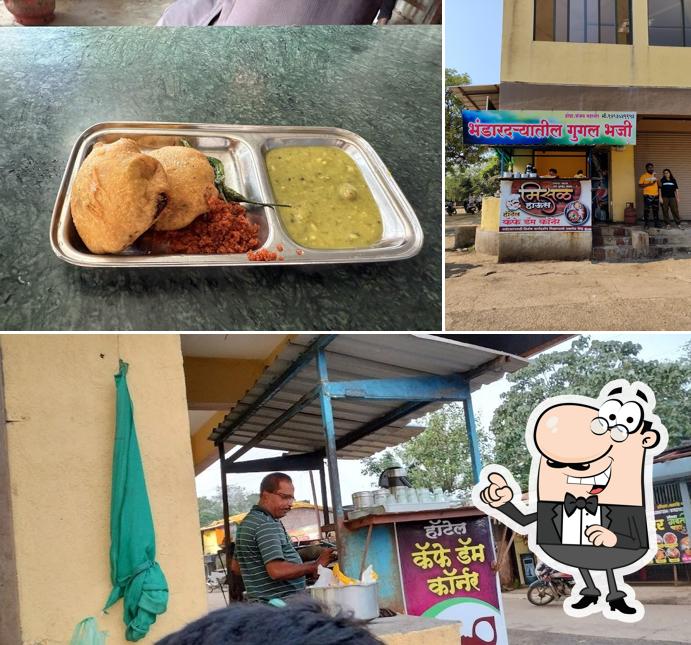 This is the image showing exterior and food at Cafe Dam Corner