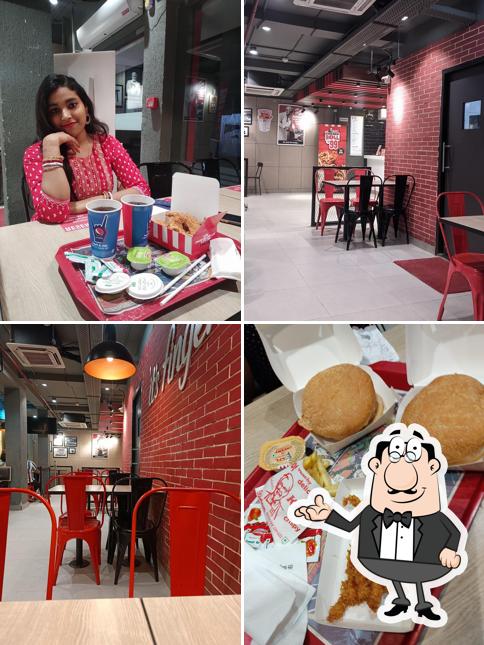 Take a seat at one of the tables at KFC
