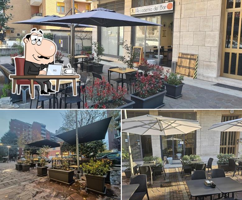 La immagine di interni e esterno da l'Accademia del Bar