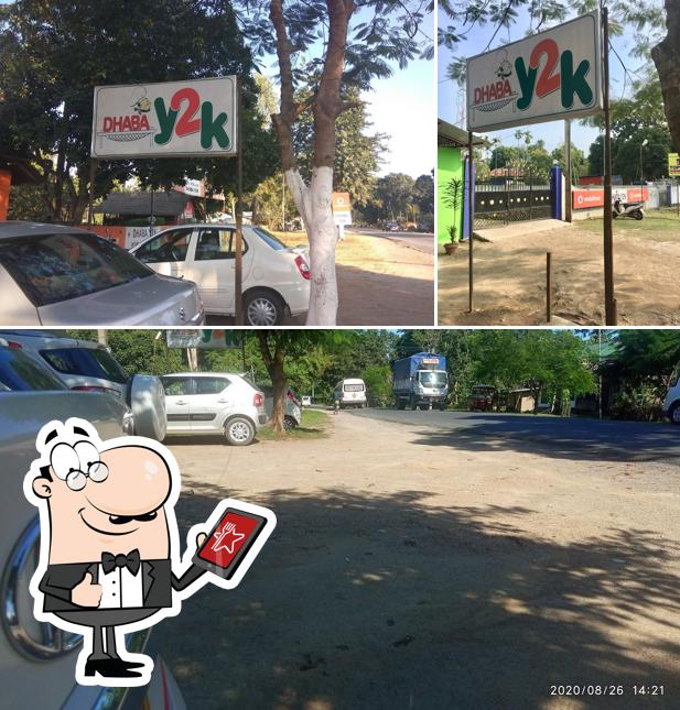 The exterior is an important feature of Y2K Dhaba cum lodge