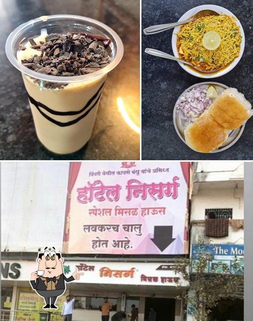 Enjoy a beverage at Hotel Nisarg Misal House