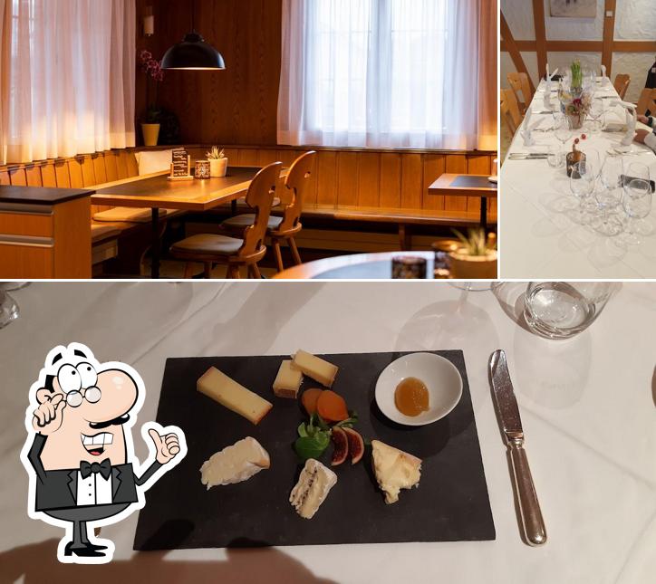 La foto di interni e cibo da Restaurant Kreuz, 3216 Ried
