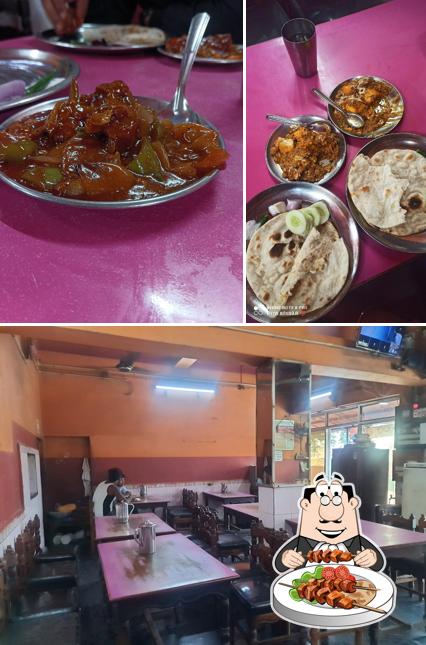 The image of food and interior at Sagar Hotel