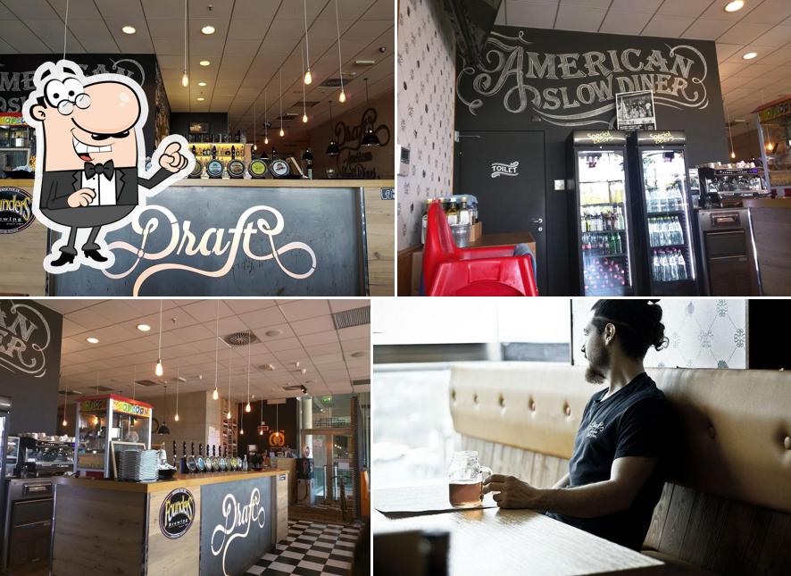 Gli interni di Draft American Slow Diner