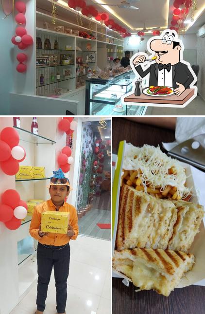 Take a look at the picture displaying food and interior at Cakey bakey