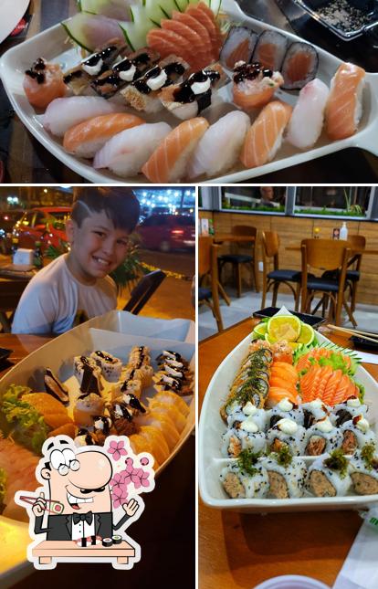 Experimente diferentes opções de sushi