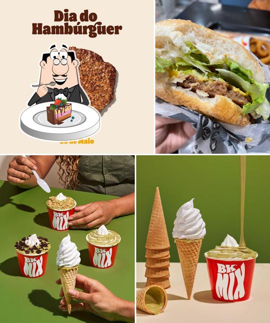 Bolo de chocolate em Burger King