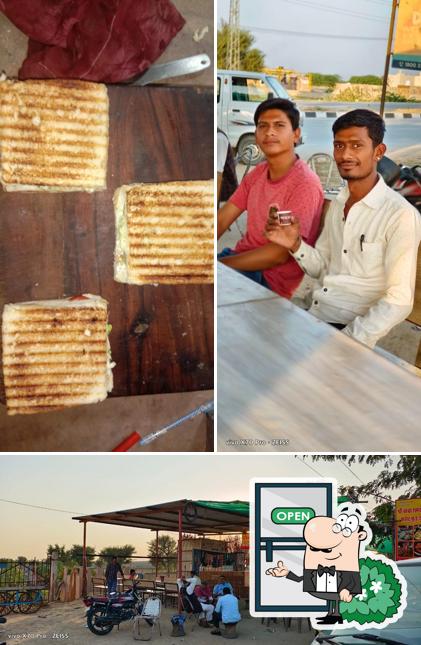 The picture of exterior and food at Shree Baba Ramdev itali Dosa fast food And Tea Stoll