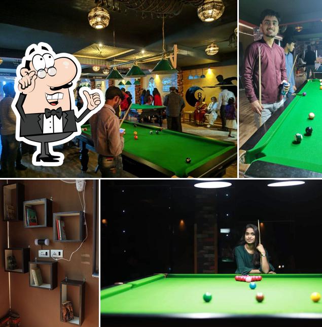 The interior of Cue & Cups