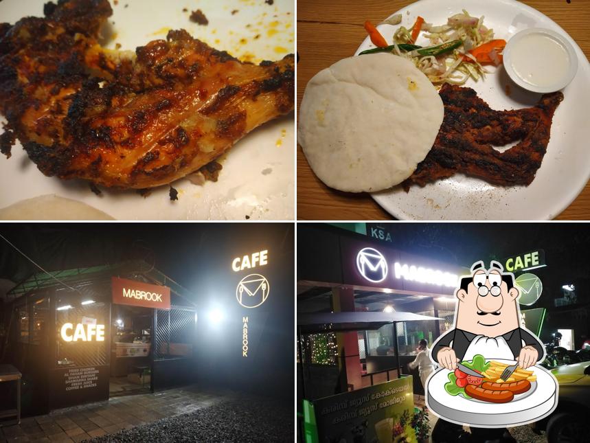 This is the picture displaying food and exterior at MABROOk Café