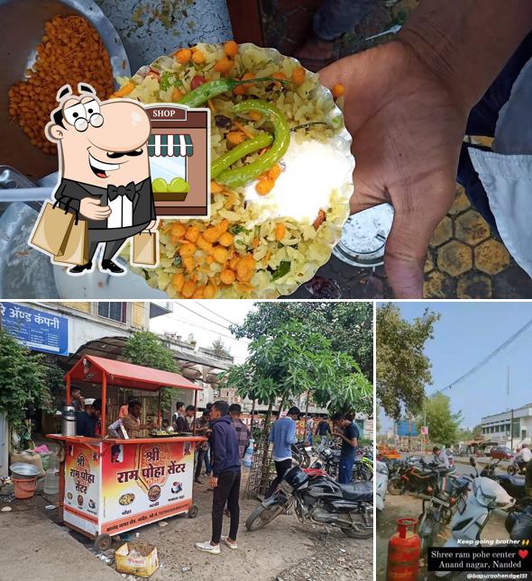 The restaurant's exterior and food