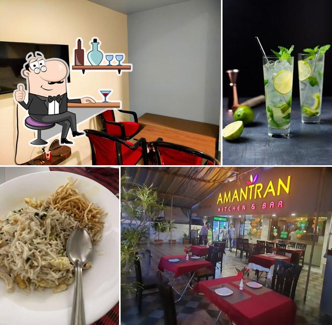 Take a seat at one of the tables at Amantran - Kitchen & Bar