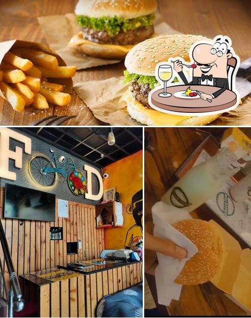 The picture of food and interior at BURGER POINT