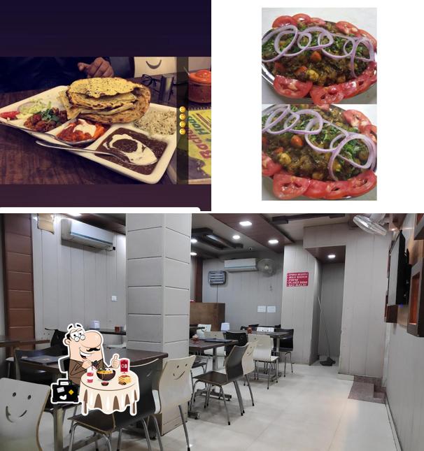 The image of food and interior at Old Kundan Dhaba