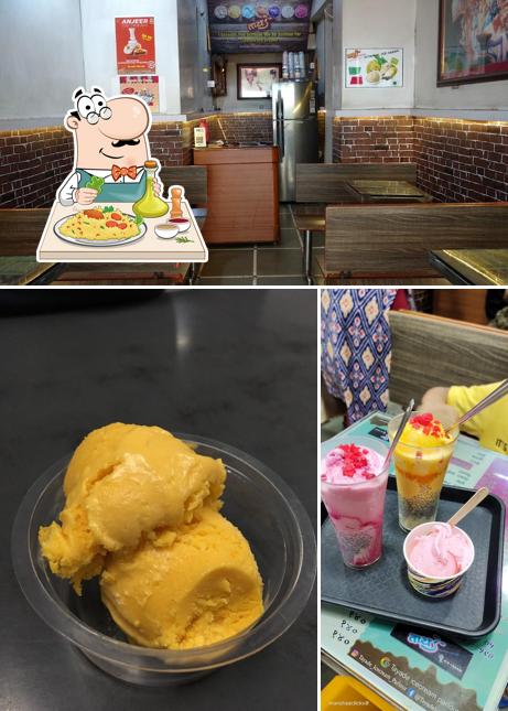 This is the picture depicting food and interior at Tayade Icecream Parlor