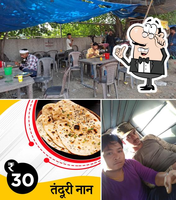 The image of Gupta ji Chole Bhature’s interior and food