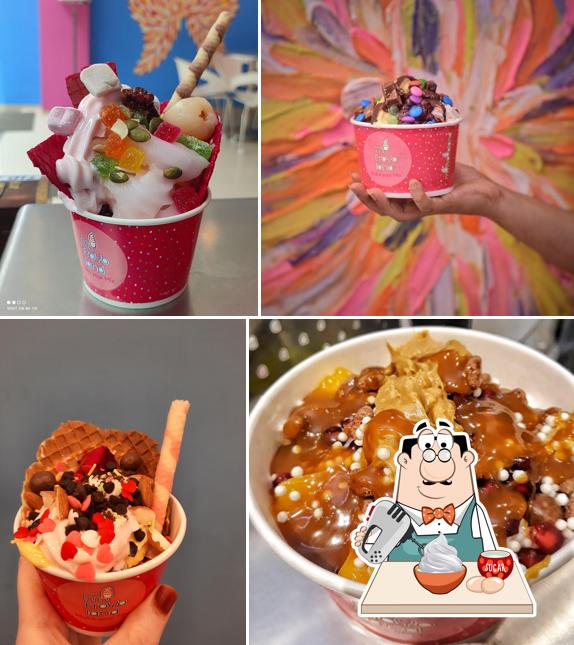 Myfroyoland Premium Frozen Yogurt - Jubilee Hills, Hyderabad serves a number of sweet dishes