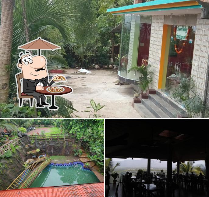 Enjoy the view at the outside area of Green Valley