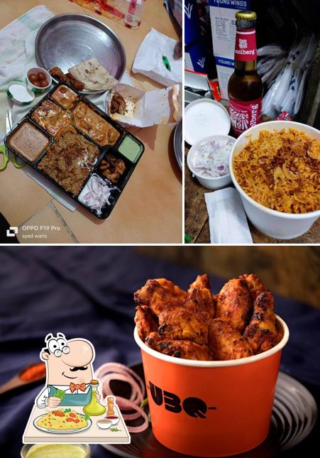 Among different things one can find food and beverage at UBQ-Meals,Thalis & Bowls