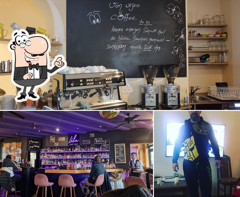 Dai un'occhiata agli interni di Lila Cafe Bar