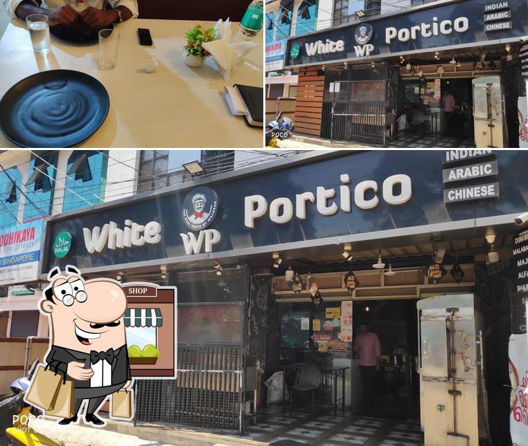 The exterior of White Portico restaurant