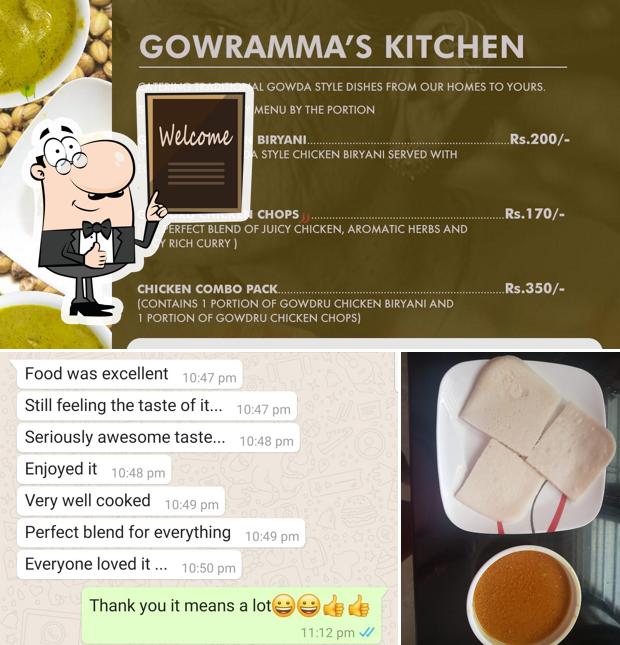 See this picture of Gowramma's Kitchen