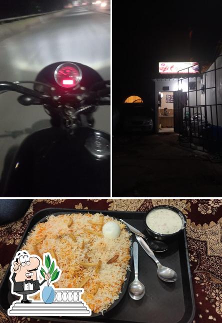 The restaurant's exterior and food