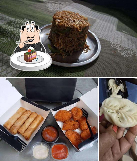 Chocolate cake at Momo Chow