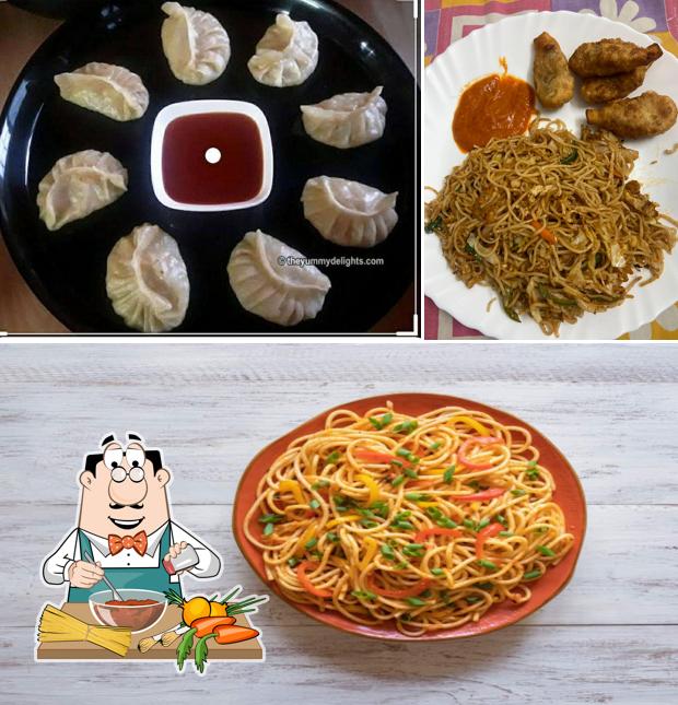 Spaghetti bolognese at Sizzling Momos