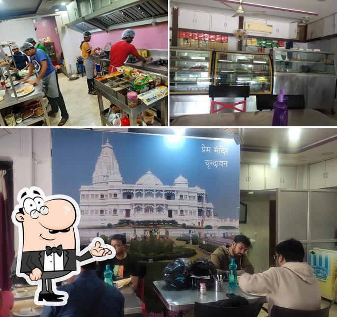 The interior of Radha's sweets and snacks Chaat of Vrindavan