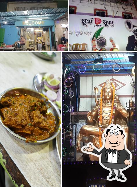 The restaurant's interior and food