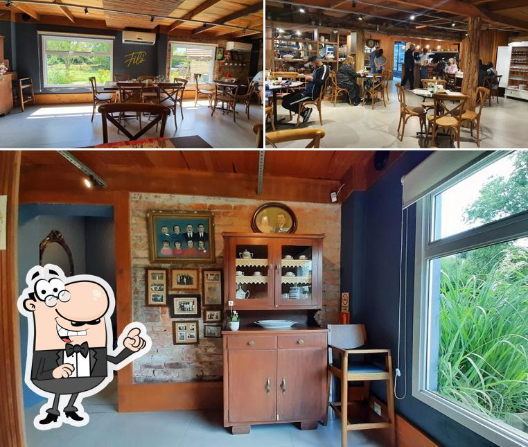 Veja imagens do interior do Filó Café