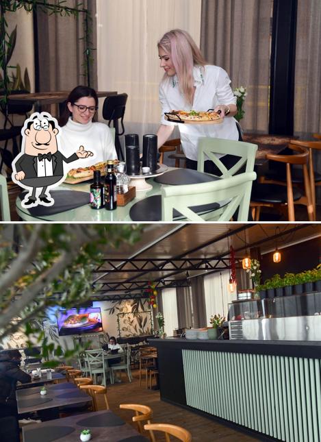 Gli interni di Olioli Pizza Club