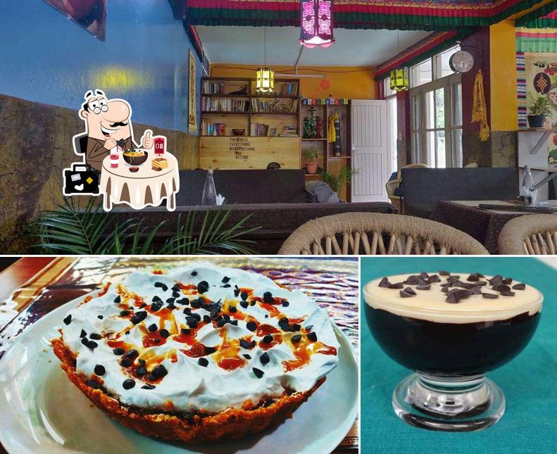 The picture of food and interior at The Aa Ka Ma Cafe