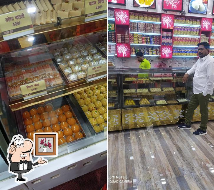 The interior of Bikaner Sweets