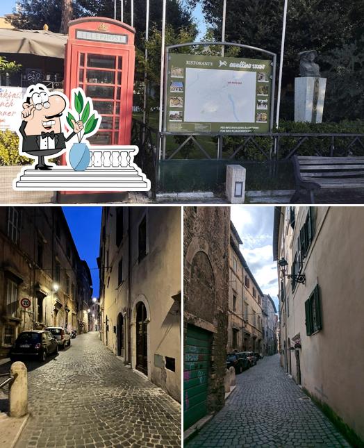 La esterno e interni del ristorante