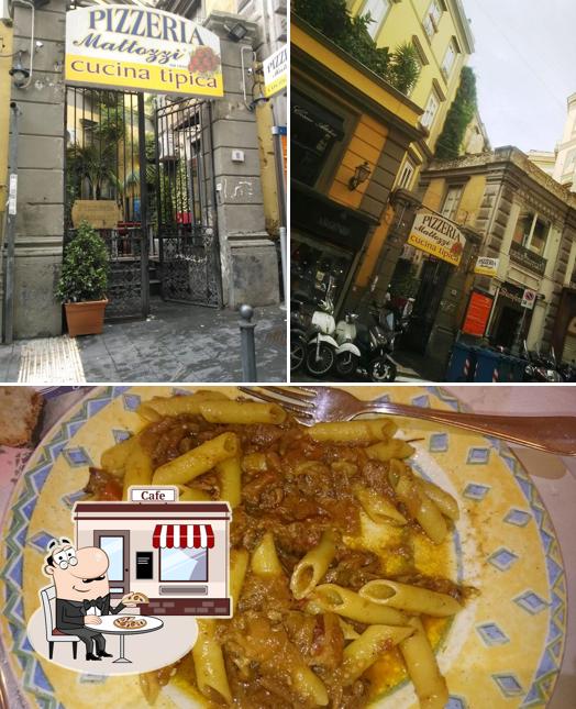 La esterno e cibo del ristorante